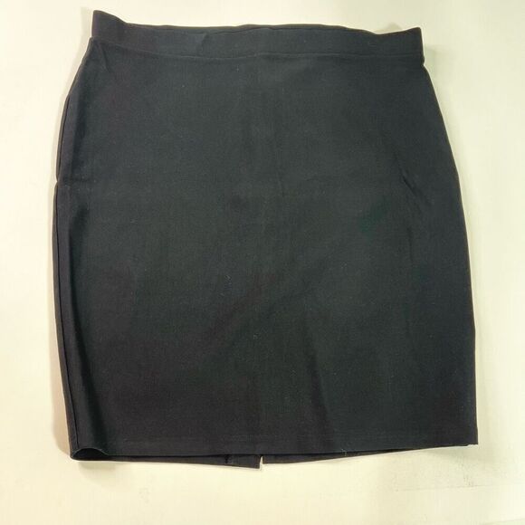 Torrid Pencil Skirt Womens Size 3x Black Midi Back Slit Rayon Nylon Stretch NWT - Picture 1 of 9